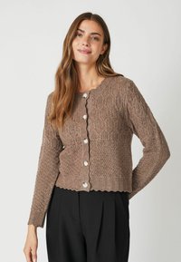 Co'couture POINTELLECC - Strickjacke - walnut