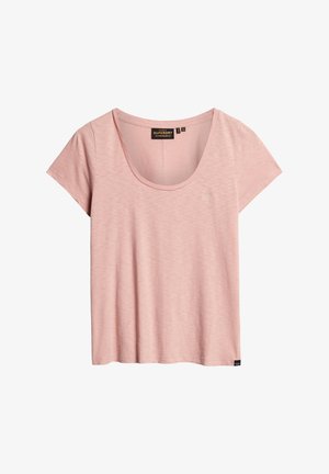 Superdry & Co, SCOOP NECK - T-shirt print - grey pink