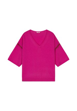 KIRAN V-NECK - T-shirt print - beetroot purple