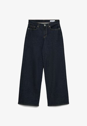 Vero Moda, JEANS VMSANDIE-STRETCH MID RISE WIDE FIT JEANS - Wide Leg - dark blue denim