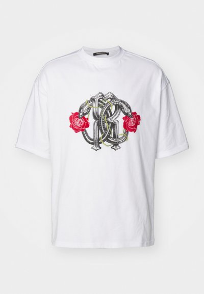 Roberto Cavalli ROSES COOL FIT - Print T-shirt - white