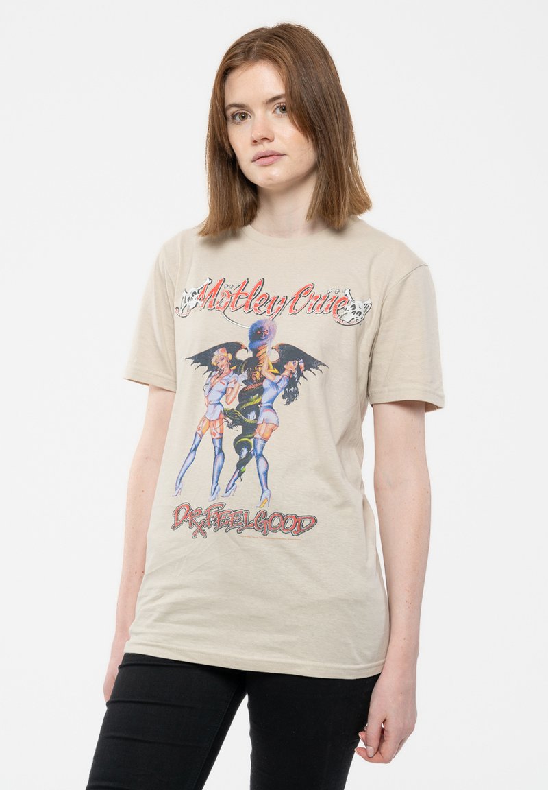 Paradiso Clothing MOTLEY CRUE DR FEELGOOD VINTAGE - Print T-shirt - beige