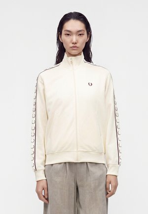 Fred Perry, TAPED TRACK - Суитшърт с цип - ecru