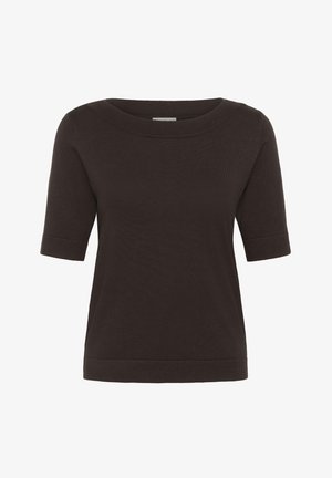 Kaffe, KALIZZA BOATNECK SOLID - Basic T-shirt - coffee bean