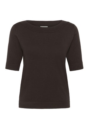 Kaffe, KALIZZA BOATNECK SOLID - T-shirt basique - coffee bean