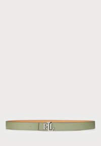 LOGO REVERSIBLE LEATHER BELT - Riem - sage green/buff