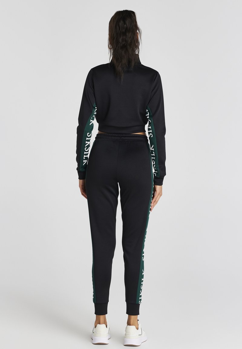 SIKSILK CROPPED 3/4 ZIP Sudadera black/negro