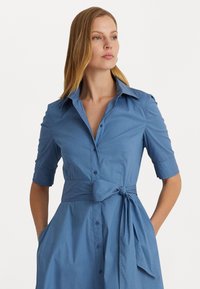 Lauren Ralph Lauren Belted Cotton Blend Shirtdress - Abito a camicia - pale azure