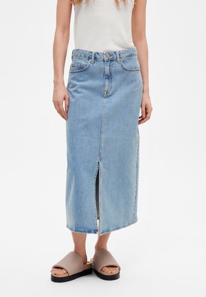 Selected Femme Denimová sukně - light blue denim