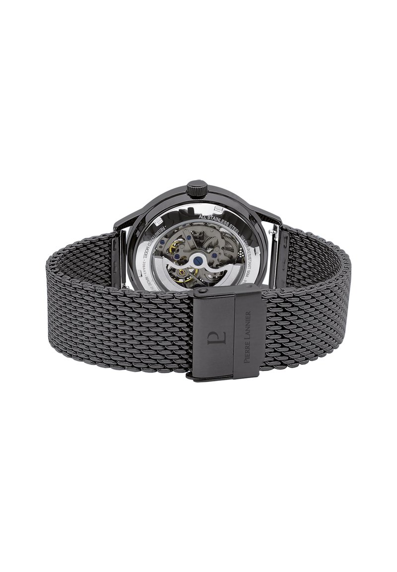 Coffret Montre automatique Paddock Noir / Rouge Bracelet Cuir Métal