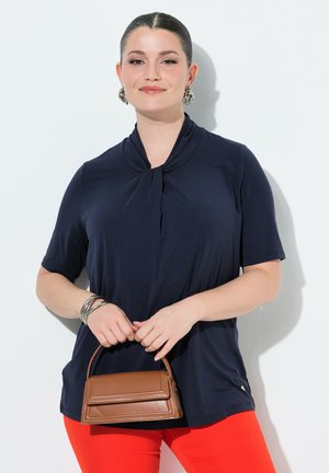 CLASSIC STEHKRAGEN HALBARM - T-Shirt print - dark marine