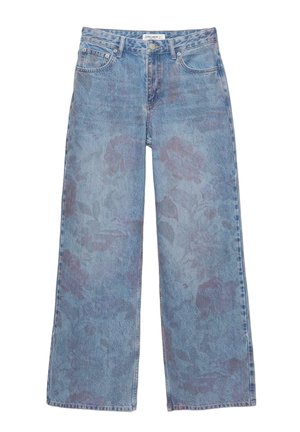 FLORAL BAGGY - Loose-jeans - blue denim