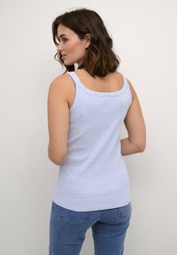Kaffe Top - chalk ultramarine blue stripe