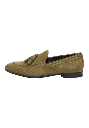 Frau Shoes, WITH TASSELS - Instappers - green