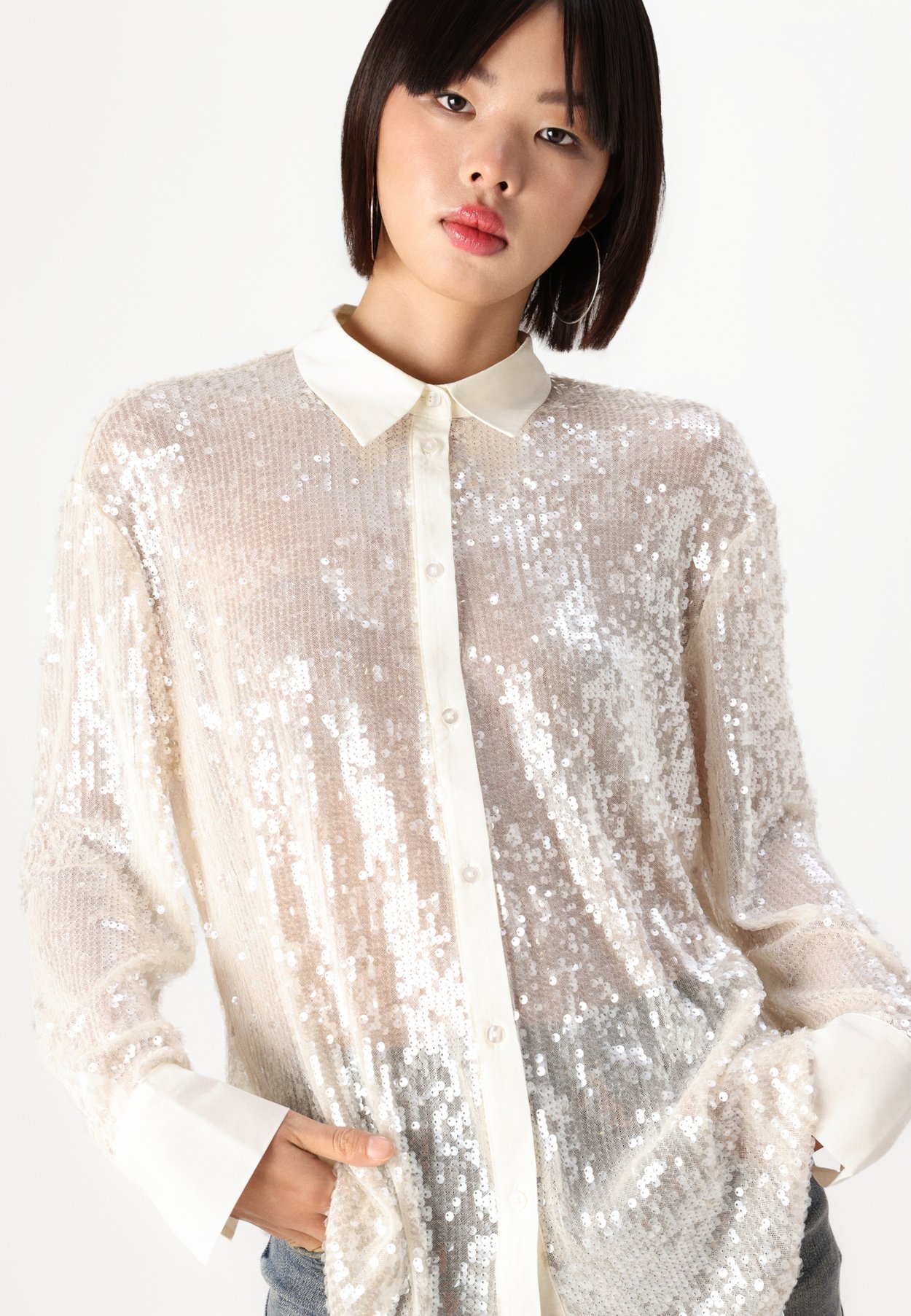 ONLCARIN LOOSE SEQUINS SHIRTS