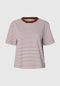Niet geselecteerd, cherry mahogany stripes bright white thin