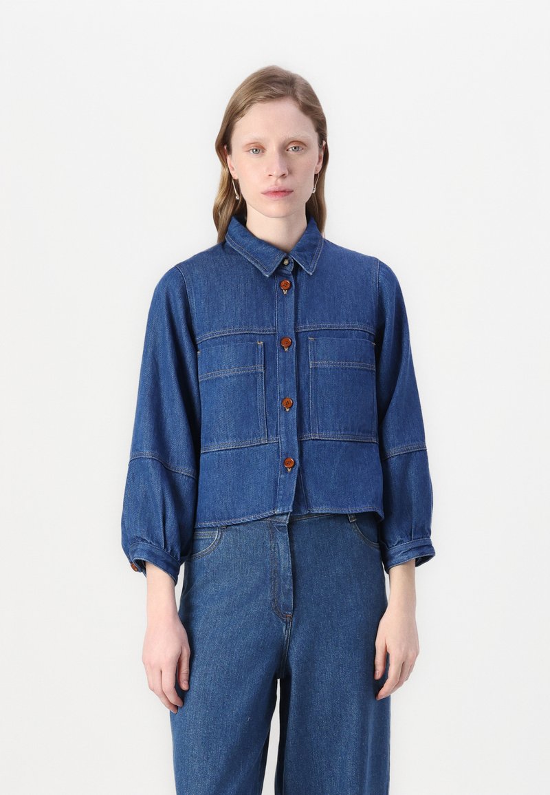 sessùn LEONE - Camicia - denim blue
