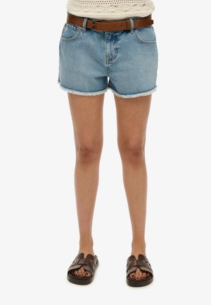 Superdry MID RISE HOT  - Jeans Shorts - ice pool pale blue