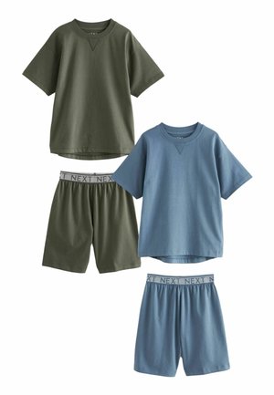 2 PACK  - REGULAR FIT - Nattplagg set - blue green