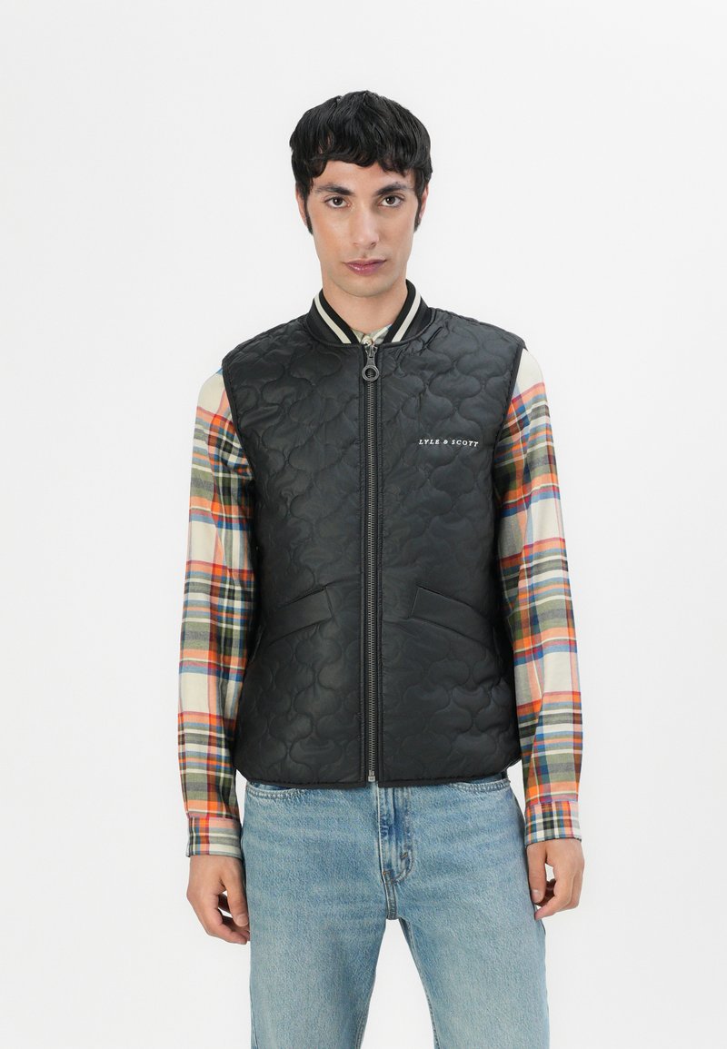 Lyle & Scott Bodywarmer gemêleerd zwart