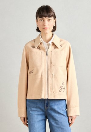 EMBROIDERED JACKET - Chaqueta fina - rose dust