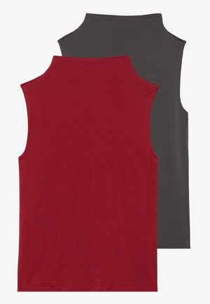 Even&Odd 2 PACK - Top - dark grey/bordeaux