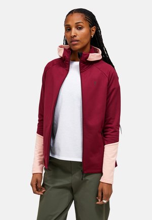 RIDER ESSENTIALS ZIP HOOD - Fleece jacket - weinrot