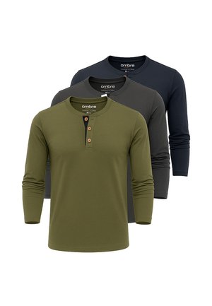 SET OF 3 LSCL - Langarmshirt - dark grey navy olive