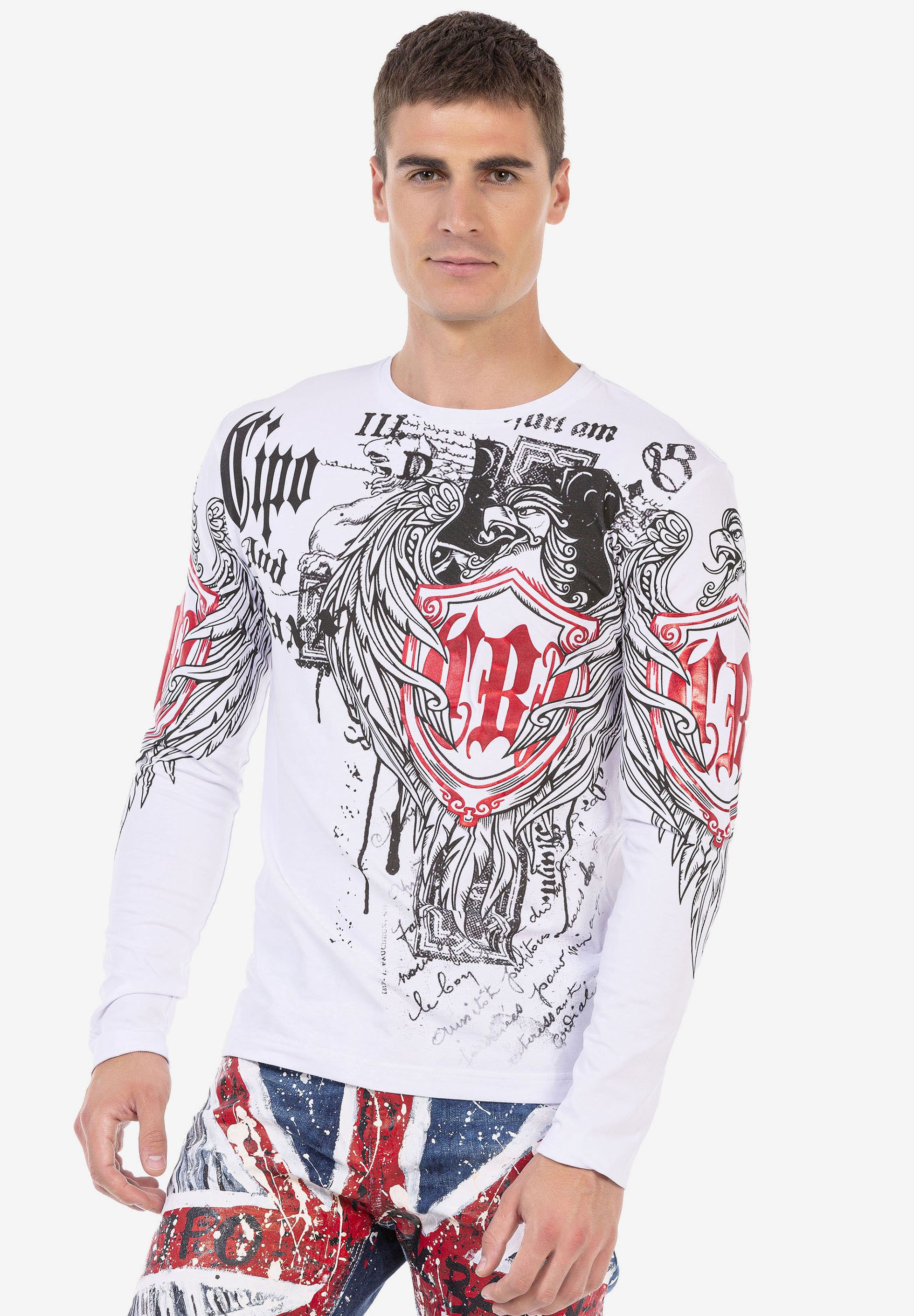 T-shirt Manches Longues Homme - Motif Tête De Mort - Coupe Eurofit - Tissu Doux 135 G/m² - Taille S à XXL - 9