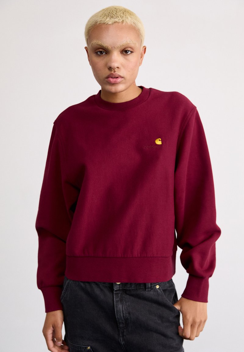 Carhartt WIP AMERICAN SCRIPT - Sweatshirt - malbec