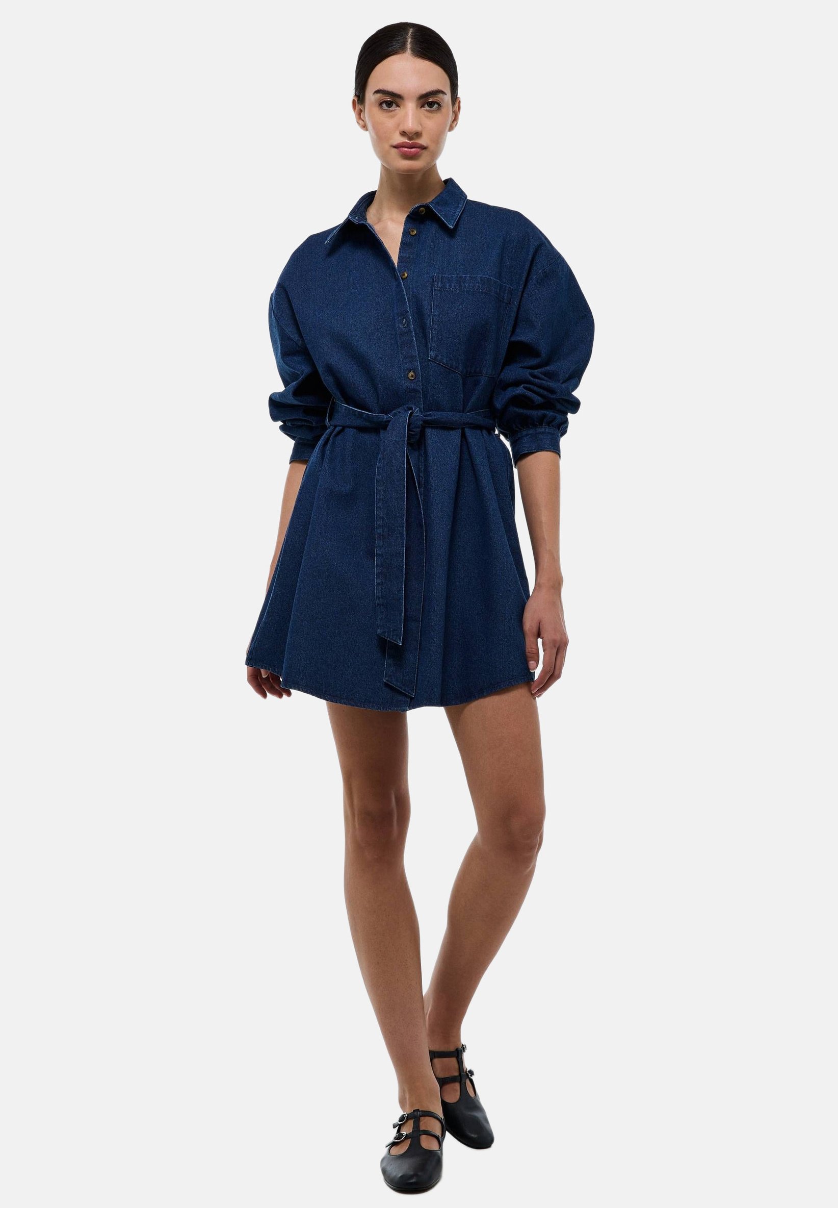 Monoprix Robe en jean brut denim/bleu marine