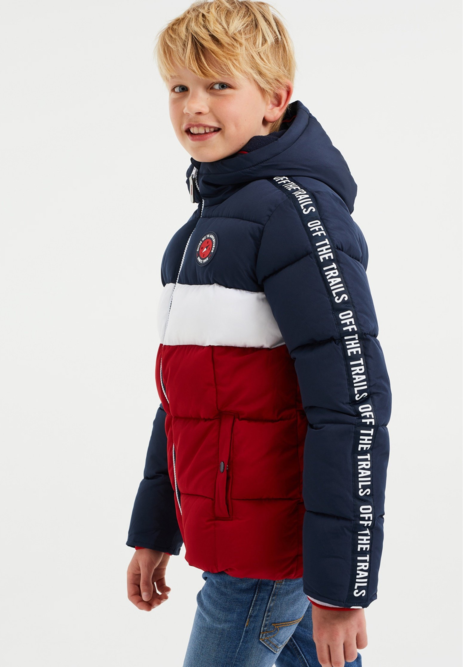 WE Fashion JONGENS - Winterjas - dark blue/red/donkerblauw - Zalando.nl