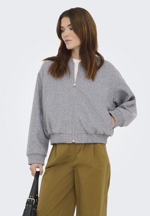 ONLELBA LIFE - Sweater met rits - medium grey melange
