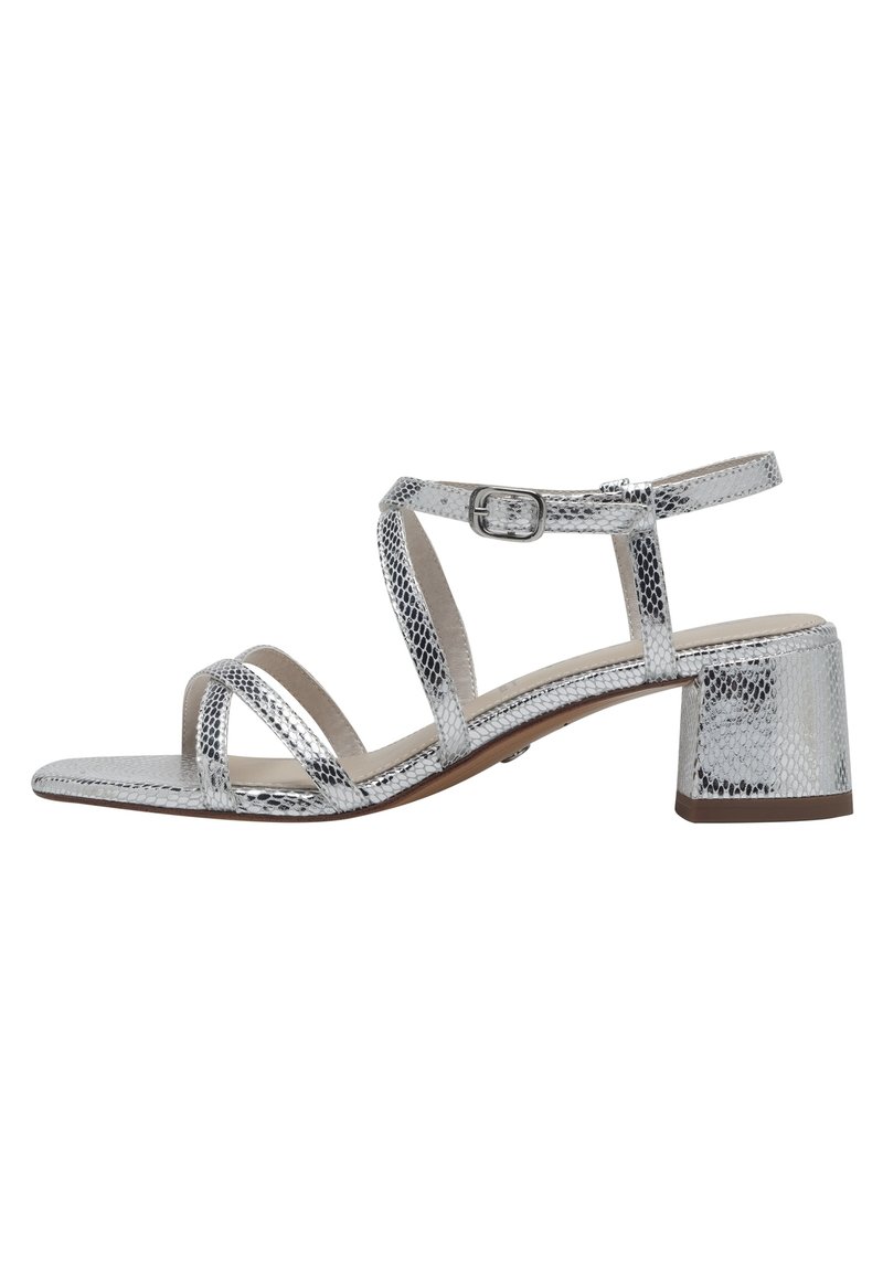 Tamaris Páskové sandály  - silver struct.