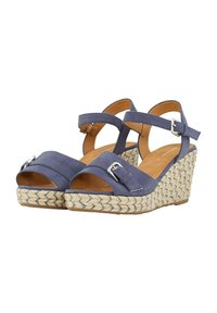 TOM TAILOR 5390290019 Sandali Con Zeppa Donna - Stampa Leo, Comodi E Alla Moda Per Estate E Ufficio