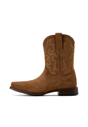 BODIE - Cowboy/biker ankle boot - chestnut suede
