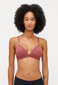 Calvin Klein Underwear UNLINED TRIANGLE ULTRA SOFT LACE - Trīsstūrveida krūšturis - apple butter
