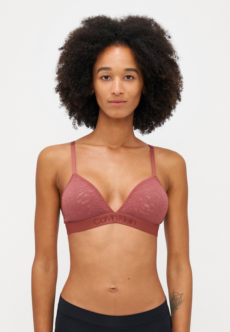 Calvin Klein Underwear UNLINED TRIANGLE ULTRA SOFT LACE - Trīsstūrveida krūšturis - apple butter