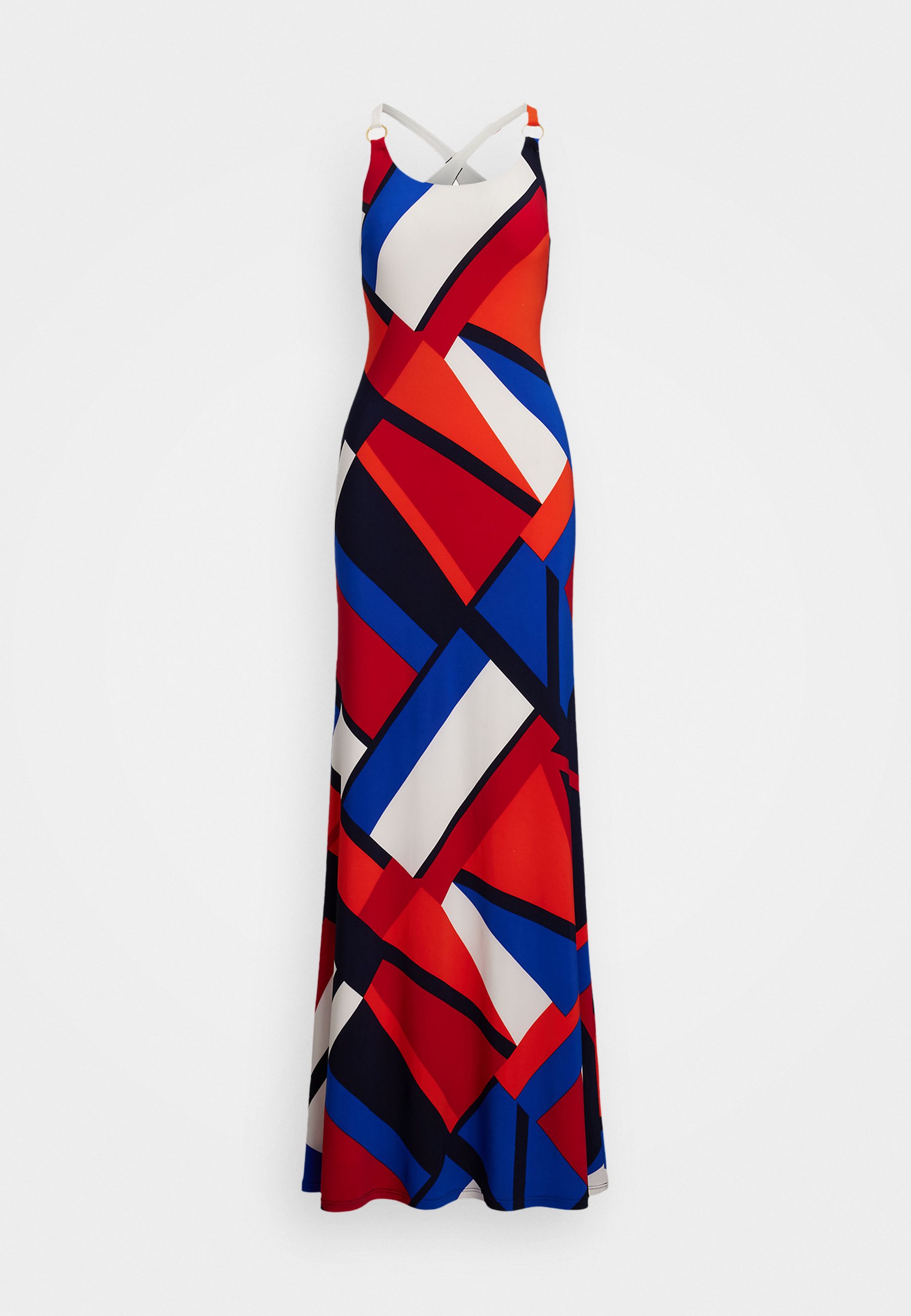 Ralph Lauren イブニングドレス RING飾り BLUE Ralph Lauren - RALPH LAUREN ロングフォーマルドレス 「2
