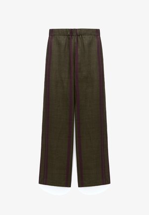 ADOLFO DOMINGUEZ, Trousers - green stripe