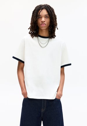 WITH CONTRAST TRIMS - T-Shirt basic - white