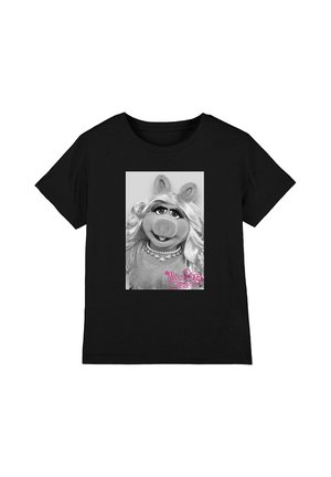 Disney, THE MUPPETS MISS PIGGY SIGNATURE UNISEX - Print T-shirt - black