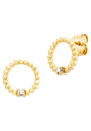 JULIE JULSEN OHRSTECKER 925/- STERLING SILBER RHODINIERT/VERGOLDET  RUND  80 ZIRKONIA - Boucles d'oreilles - gold coloured