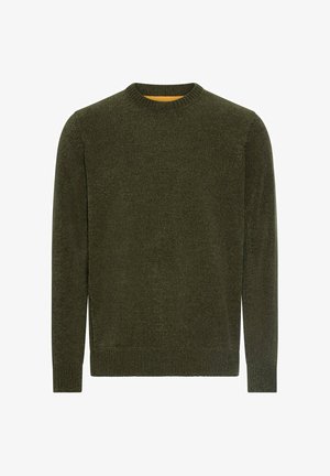 camel active, PULLOVER MIT SEITLICHEM STRICK-EINSATZ - Striktrøje - dark olive