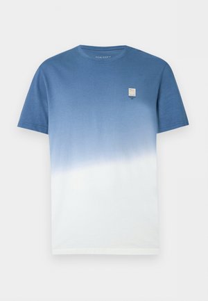Pier One, OMBRÉ T-SHIRT WITH LABEL - T-shirt imprimé - blue ombré