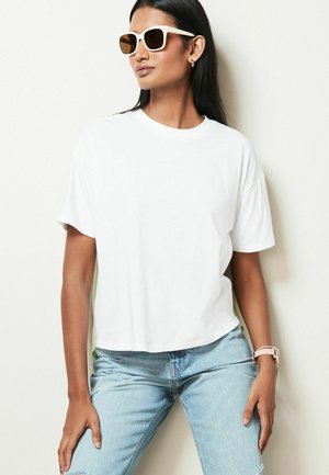 SHORT SLEEVE - T-shirt print - pink green stripe