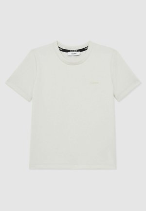 Reiss, WESLEY PREMIUM INTERLOCK LOGO T-SHIRT - T-shirts basic - stone
