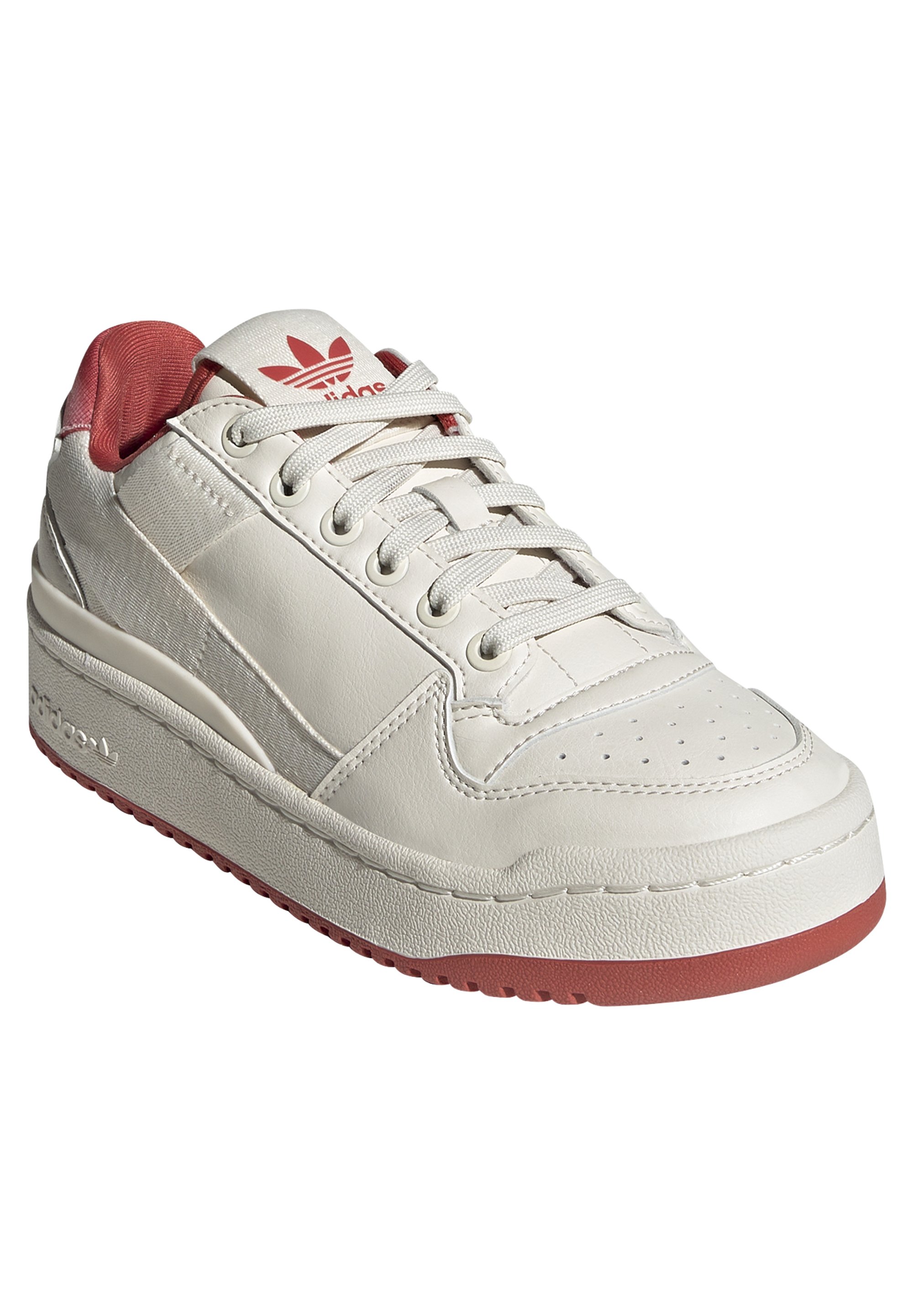 adidas Originals FORUM BOLD J - Sneakers laag - chalk white red crew  red/wit - Zalando.nl