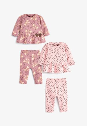 4 PIECE WRAP SET - T-shirt à manches longues - chocolate brown pink