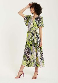 Liquorish ABSTRACT PRINT MIDI WRAP - Day dress - multi coloured